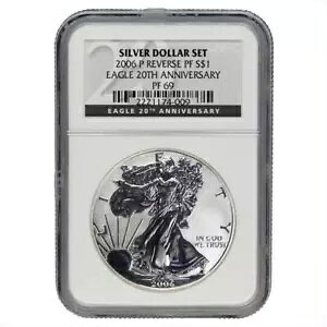 2006 �V���o�[ �A�����J�� �C�[�O���A$1 NGC REV PF 69 �C�[�O�� 20 ���N�L�O