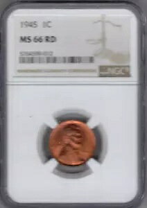 1945 �����J�[�� �Z���g�� NGC �ɂ���� MS 66 RED �ɃO���[�f�B���O����܂����B�X�L����stk 012���������������B