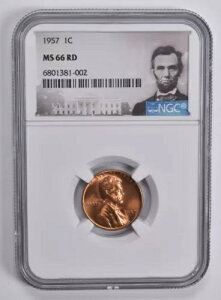 MS 66 RD 1957 �����J�[�� �E�B�[�g �Z���g NGC ���ʃ��x��