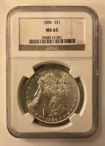 1886 �����K�� �h�� NGC MS65 �g�i�[!�����X�^�[���o�[�X�g�[�j���O 90% �V���o�[�g�[��