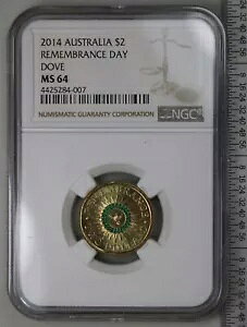 2014 Green Dove Remembrance $2 NGC MS 64!