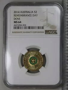 2014 Green Dove Remembrance $2 NGC MS 64!