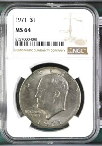 1971 AC[n[ $1 h NGC MS64 UNC ڍ׃RC #H