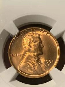 1951-D 1C RD J[ 1 Zg NGC MS66RD Dz 40 h