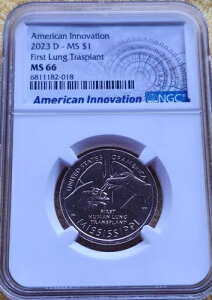 2023 D Mississippi Innovation $1 NGC MS66 �ŏ��̔x�ڐA�B�I�t�@�[������