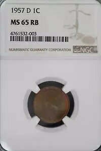 1957 D J[ EB[g Zg NGC MS65RB g[ *DoubleJCoins* 2300-49