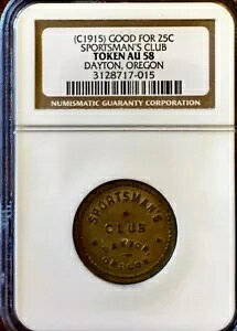 1915 �X�|�[�c�}���Y �N���u �g�[�N�� 25 �Z���g �f�C�g�� OR NGC AU 58