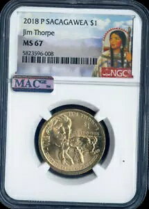 2018 P �l�C�e�B�u �T�J�K�E�B�A �h�� $1 NGC MS 67 �W�� �\�[�v MAC �i��??