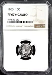NGC �ɂ�� 1963 �v���[�t ���[�Y�x���g �_�C���F��� PF 67 STAR �J���I!