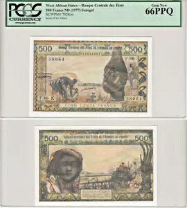 1977 ���A�t���J���� �Z�l�K�� 500 �t���� PCGS Gem-66 PPQ 702Km