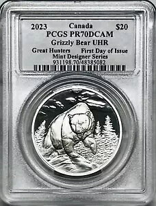 2023 �J�i�_ $20 �V���o�[ �n�C�C���O�} PCGS PR70 DCAM UHR FDI �X�U���i �u�����g