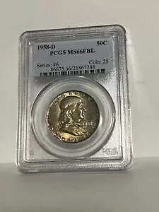 1958-D f炵 BU PCGS MS66 FBL tN n[t_[AJtȃg[