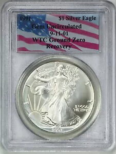 1991 $1 1oz Vo[ AJ C[O WF UNC 2001 N 9  11  WTC OEh [ Jo[ PCGS