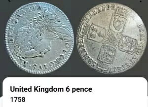 イギリス銀貨6ペンス