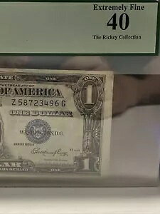 �Z���^�[�I�t�G���[ 1935E $1 �V���o�[ Fr.1614 ZG �u���b�N PCGS40 & �~�b�N�X���_�[ #23456789�I