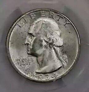 1934 ���V���g�� �N�H�[�^�[ PCGS MS65 �w�r�[ ���b�g�[