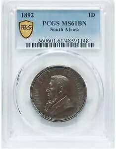 ��A�t���J 1892 �y�j�[ ZAR PCGS �O���[�h MS61 �u���E�� �x�������~���g�AKM2�AHern-Z1�B