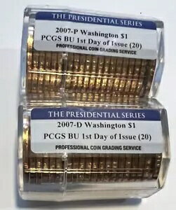 ??2007-D & P FDOI PCGS BU $1 ROLLS Vg哝̃V[Y