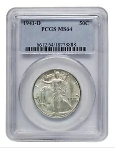 1941-D EH[LO oeB 50c Vo[ n[t_[ PCGS MS 64 PM0041