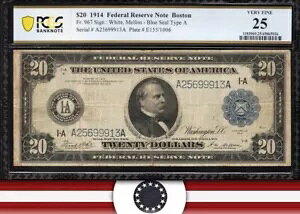 1914 �N $20 �{�X�g���A�M�������� FRN PCGS 25 20 �h������ Fr 967 99913