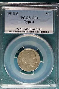 1913-S PCGS G04 TYPE 2 �o�b�t�@���[�j�b�P��!! #B3943