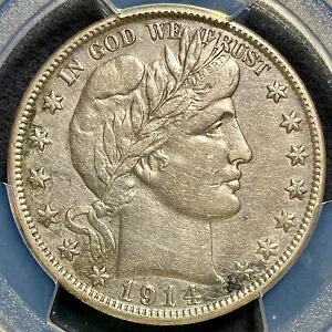 1914 S Barber n[t_[ - PCGS XF ڍ (OIɃN[jOς)