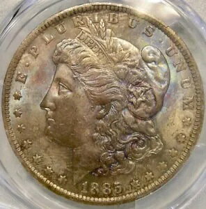1885�N O ���[�K�� �V���o�[ �h�� �S�[�W���X�Ȕ������A���C���{�[���̊󏭐� *PCGS MS 64*