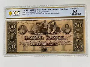 1840 �N�� 50 �h�� The Canal Bank - ���C�W�A�i�B�j���[�I�[�����Y���� PCGS Ch.CU 63