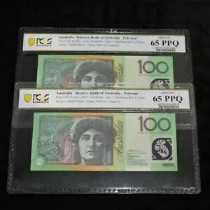 �I�[�X�g�����A 1999 �N $100 �A���y�A �}�N�t�@�[���� �G�o���X���� PCGS 65PPQ #0079