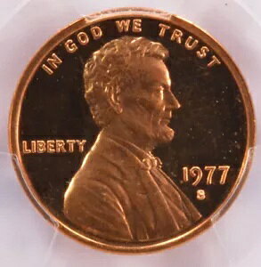 1977-S 1c �v���[�t �����J�[�� �Z���g �N���b�V�� �_�C�X Obv/Rev PCGS PR67 DCAM
