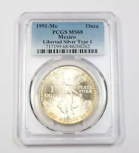 1991 Mo PCGS MS68 �^�C�v 1 |���L�V�R �g�[�� 1 �I���X �V���o�[ ���x���^ �A�� �I���U �R�C�� 39585A