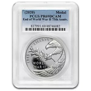 (2020) 第二次世界大戦銀記念メダル PR-69 PCGS