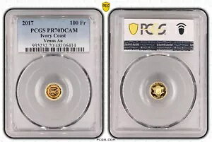 �A�C�{���[�R�[�X�g �S�[���h 100 �t���� �v���[�t �R�C�� 2017 �N KM#172 ���B�[�i�X PCGS PR70 �g�b�v ??