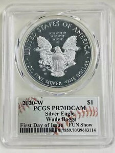 2020-W PCGS PR70DCAM �V���o�[ �C�[�O�� �T�C������E�F�C�h �{�b�O�X �������s FUN �V���[�v���[�t