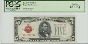 1928E $5 �@��ʉ� FR#1530 PCGS 66 �W�F�� �V�i PPQ