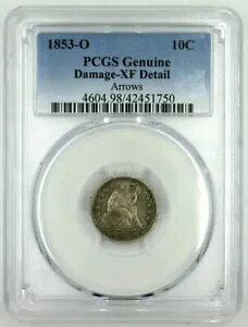 ����܂����I 1853-O w/arrows Seated Liberty Dime �O���[�h�̖{���� XF �ڍ� (PCGS �ɂ��)