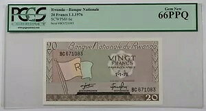 1.1.1976 �������_������s 20 �t�������� SCWPM# 6e PCGS 66 PPQ �W�F�� �V�i