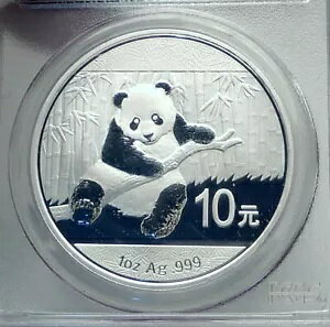 2014 CHINA PANDA Bamboo TEMPLE of HEAVEN �V���o�[ 10 �������R�C�� PCGS i78903