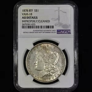 1878-P 8-TF ���[�K�� �V���o�[ �h�� ? PCGS AU �ڍ� ? 1 �h�� �R�C�� VAM-18 �e�[���t�F�U�[