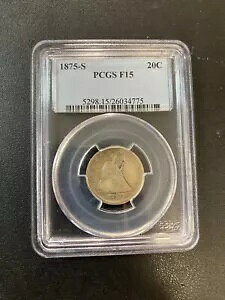 1875 S 20 �Z���g �s�[�X PCGS F-15 - 20 �Z���g �^�C�v �R�C�� - �F�� - 20C