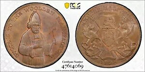 1792 �C�M���X DH-2 �f�{���V���[�A�G�N�Z�^�[ 1/2 �y�j�[ �R���h�� �g�[�N�� PCGS MS 64 BN