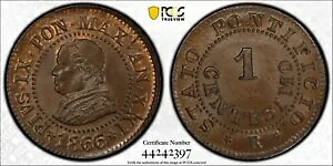 1866 R c 1 ZeV Am XXI PCGS MS66 BN uE gbv |bv 1/0 1753