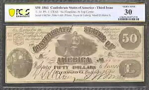 1861N $50 AJA T-14 PF-3 CR-64 PCGS 30 VF (728)