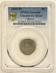 1909-M メキシコ 5 センタボス PCGS 正規品