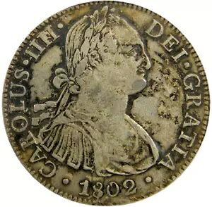 ���L�V�R 1802 Mo-FT 8 ���A�� PCGS �{���̊��_���[�W VF �ڍ� (01-05)
