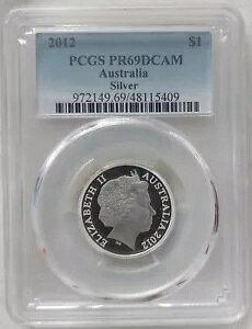 �I�[�X�g�����A �V���o�[ �v���[�t 1$ �R�C�� 2012 �N KM#489a �J���K���[ PCGS PR69 �g�b�v �|�b�v ??