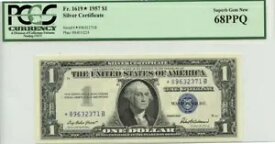 1957 $1 シルバー証明書 FR#1619* PCGS Superb Gem 67 PPQ