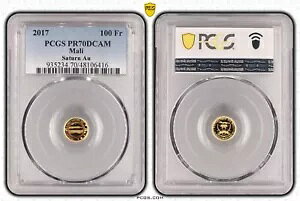 �}�� �S�[���h 100 �t���� �v���[�t �R�C�� 2017 �N �T�^�[�� �v���l�b�g PCGS PR70 �g�b�v �|�b�v ??