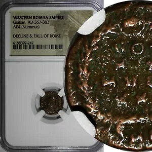 m[} OeBA 367-383 Nummus AE4 Rev-VOT j NGC (247)