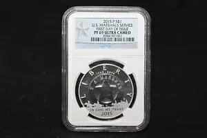 2015 P US Marshals Service Silver Dollar NGC PF 69 Ultra Cameo s